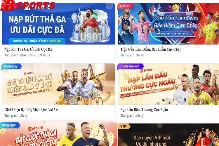 BSport triển khai vô vàn chương trình khuyến mãi