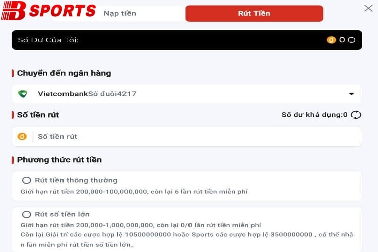 Tạo lệnh rút tiền