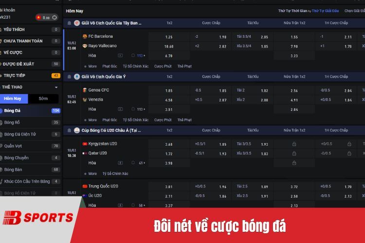 Đôi nét về cược bóng đá